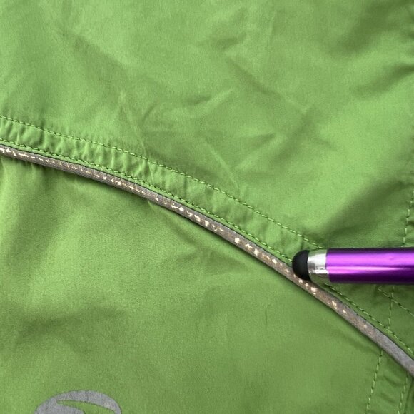 BROOKS Running Jacket Womens L Green Vented Windbreaker Full Zip Pockets - Picture 14 of 15